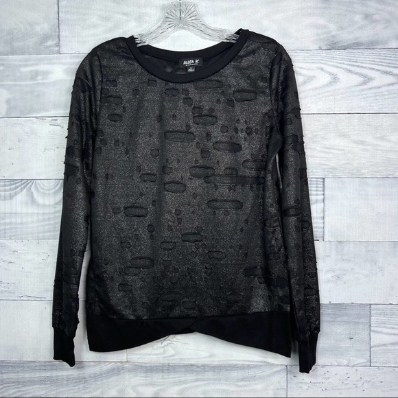 Allen B. Schwartz Metallic Distressed Pullover - Picture 1 of 5